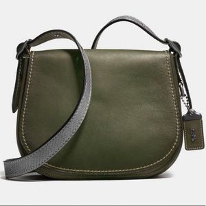 Coach Saddle 23 with Snakeskin Details